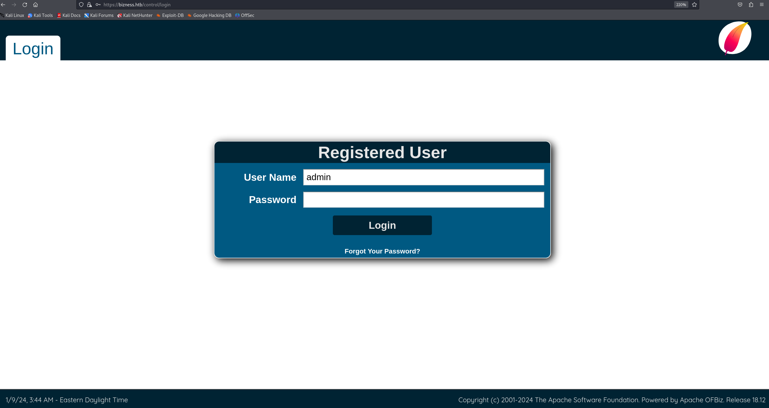Login Page
