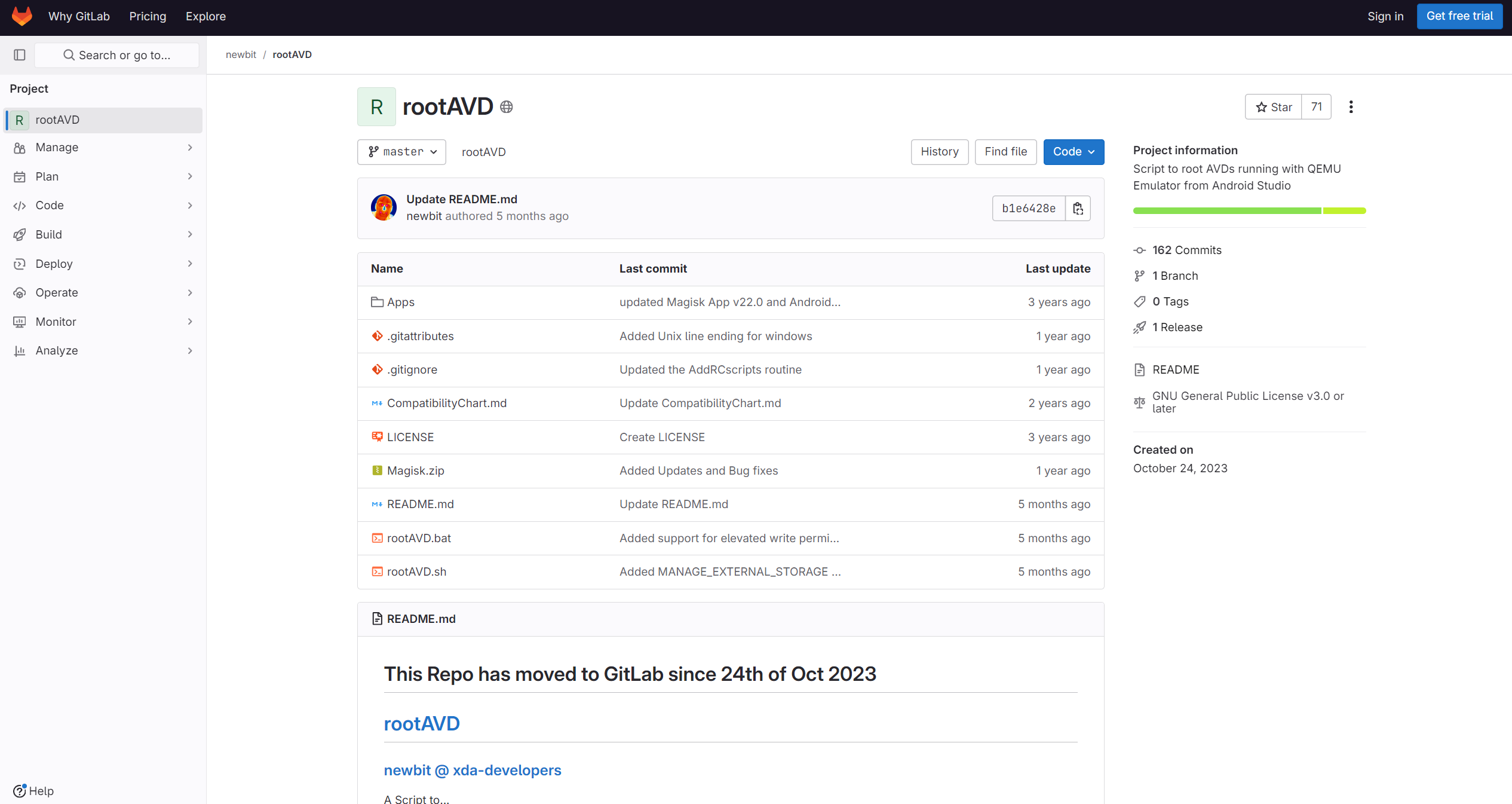 gitlab rootavd